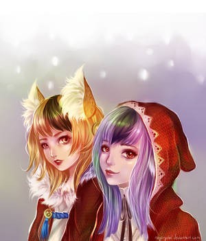 Velour and Kinu by RayCrystal