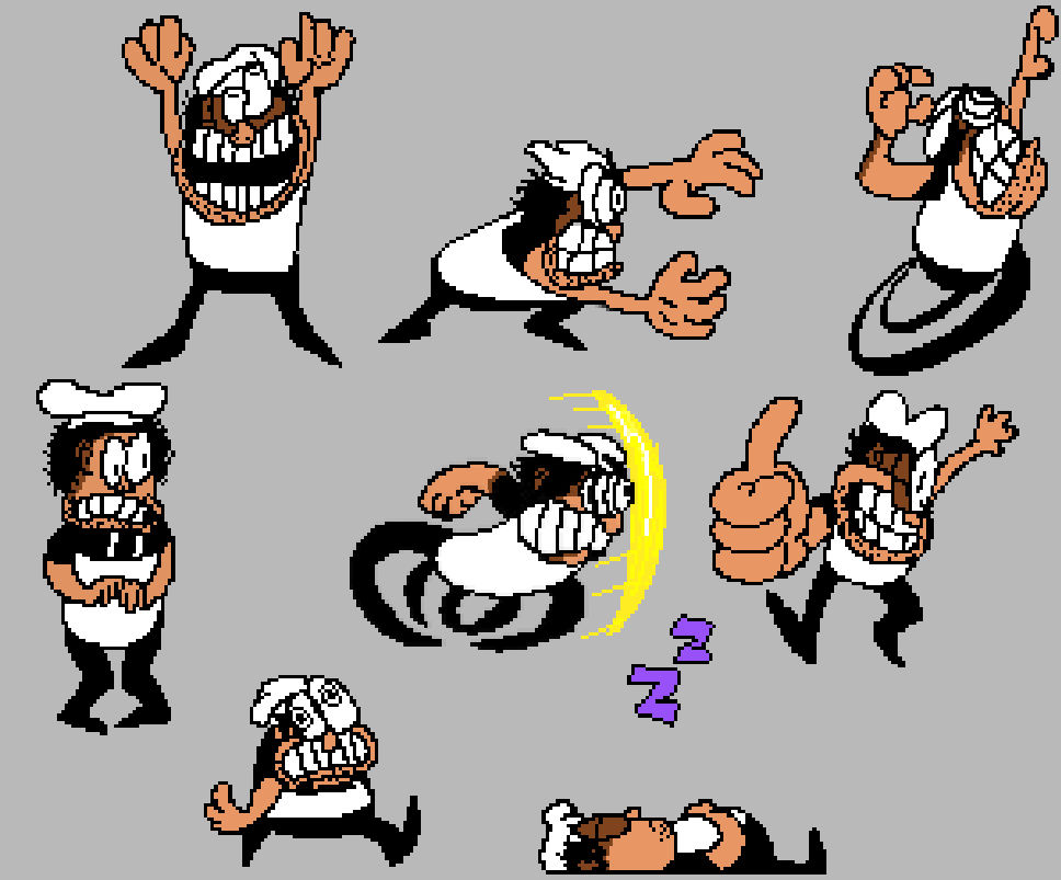 Even More Dawn as peppino Sprites by OutroTheFunkyJolteon on DeviantArt