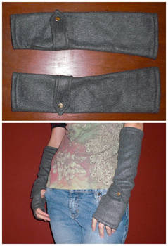 Fingerless Fleece Elbow Gloves