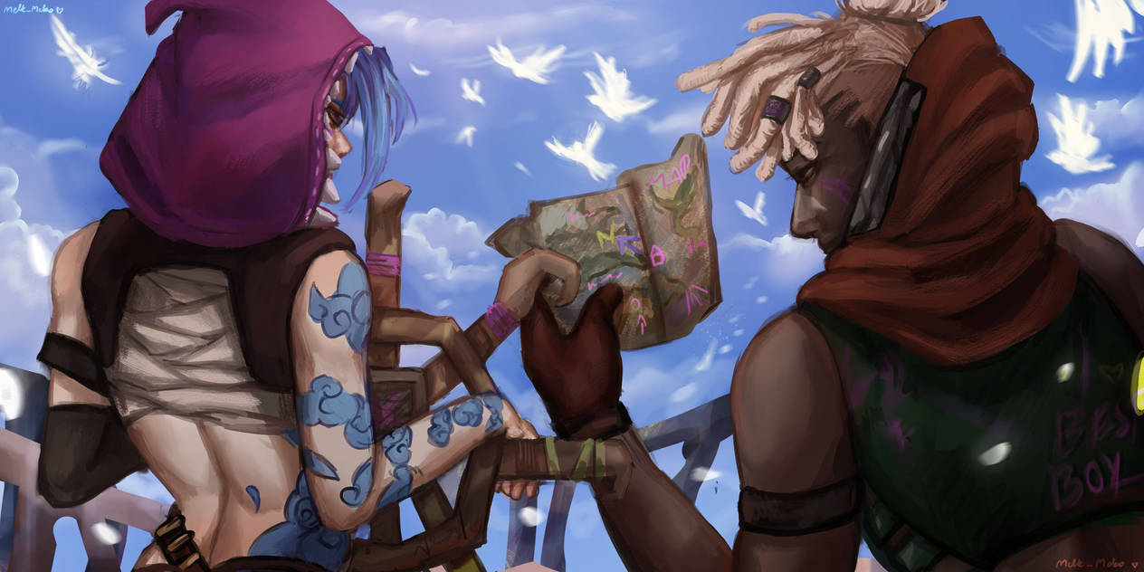 Ekko Inx Ekko and Jinx by MelkMeko on DeviantArt