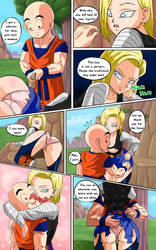 Android 18 meets Krillin - [H Comic] Pag 2