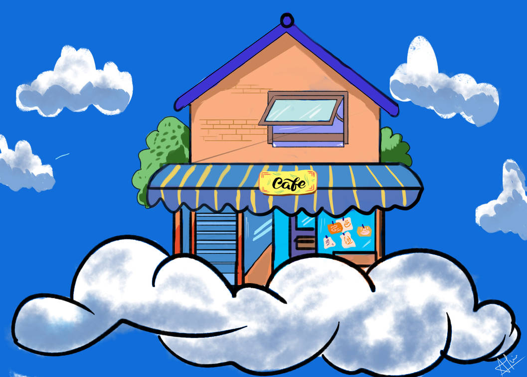 Cafe Blue Deviantart Cafe by M1609art on DeviantArt