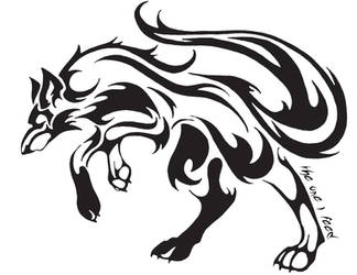 Tribal Wolf Tattoo