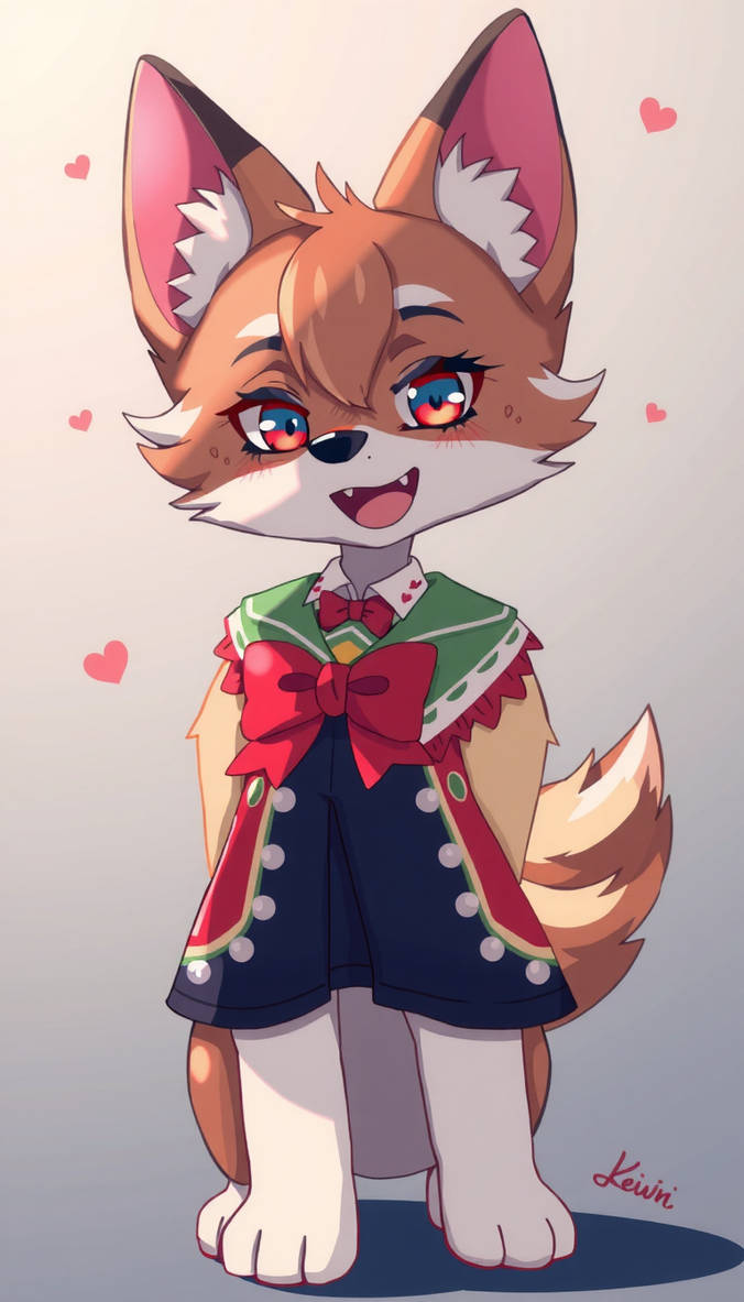 Wolf Puppy with Dress