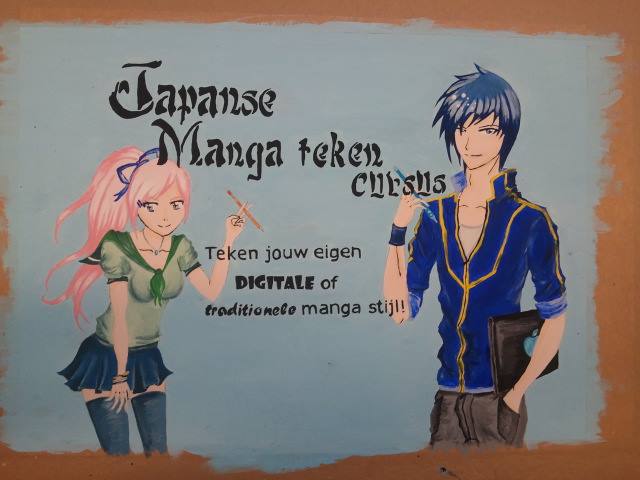 Japanese manga drawing cursus poster!