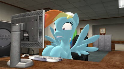 Rainbow Dash discovers the Internet