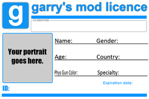 Gmod Licence template
