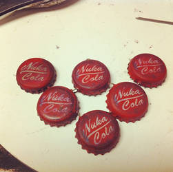 Nuka cola necklace WIP 2