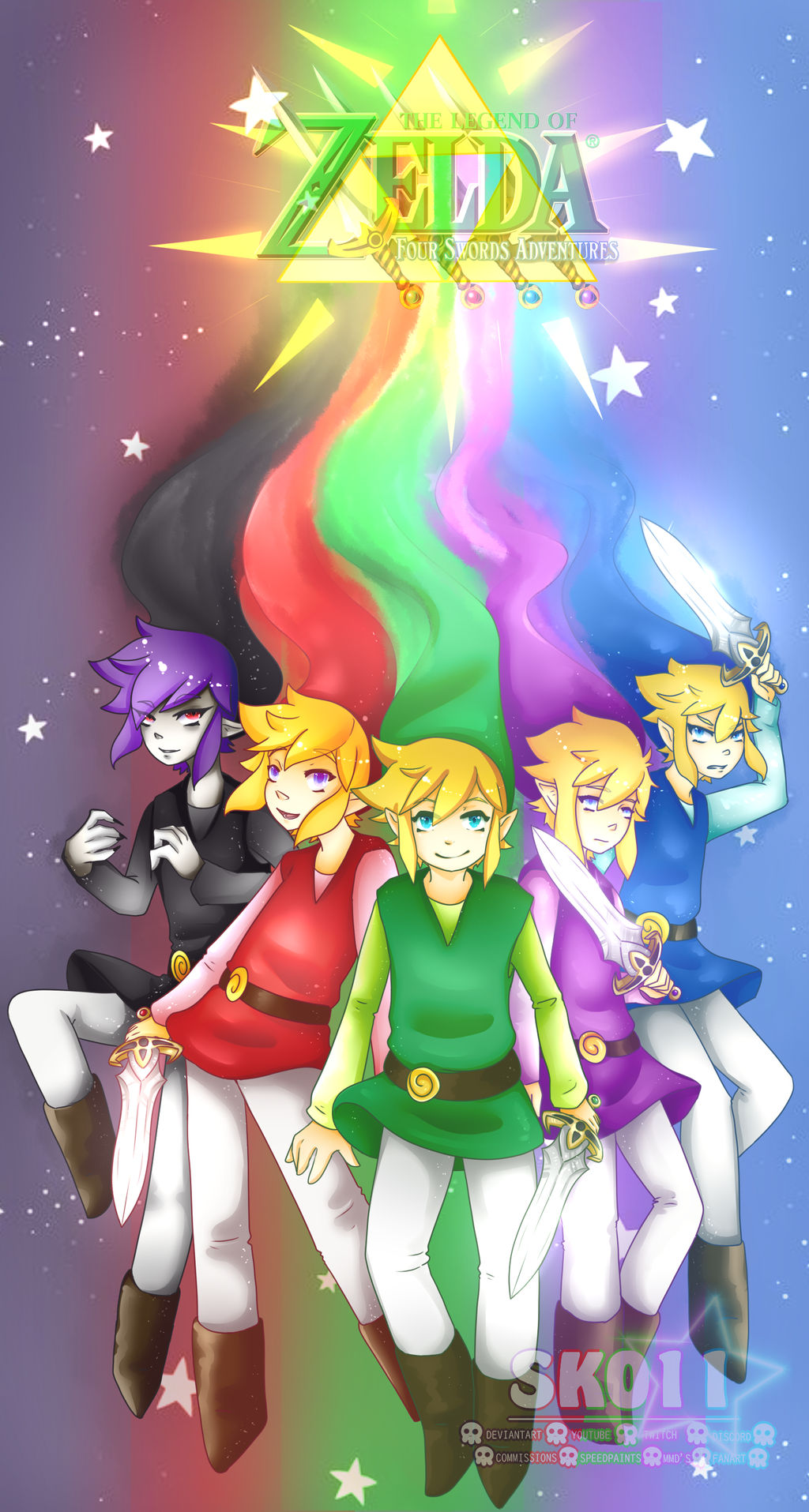 Legend Of Zelda 4 Swords Manga Legend Of Zelda four Swords Links by Sk011 on DeviantArt