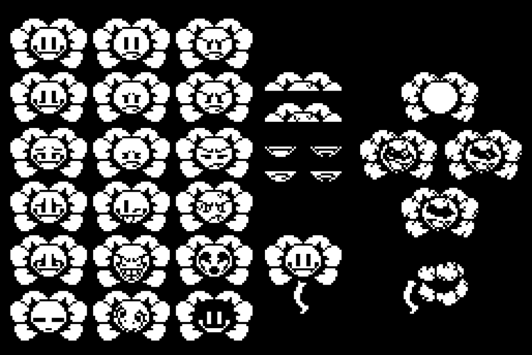 Completed Flowey Sprites by SafetyBob9001 on DeviantArt