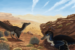 Velociraptor pair by Promilie