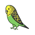 Bird - Budgie: Green by Mothkitten