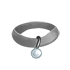 Collar - Grey with Silver Tag by Mothkitten
