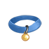 Collar - Blue with Gold Tag by Mothkitten