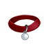 Collar - Red with Silver Tag by Mothkitten
