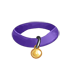 Collar - Purple with Gold Tag by Mothkitten