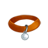 Collar - Orange with Silver Tag by Mothkitten