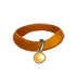 Collar - Orange with Gold Tag by Mothkitten
