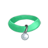 Collar - Mint and Silver Tag by Mothkitten