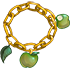 Bracelet - Green Apple Charm by Mothkitten