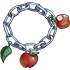 Bracelet - Red Apple Charm by Mothkitten
