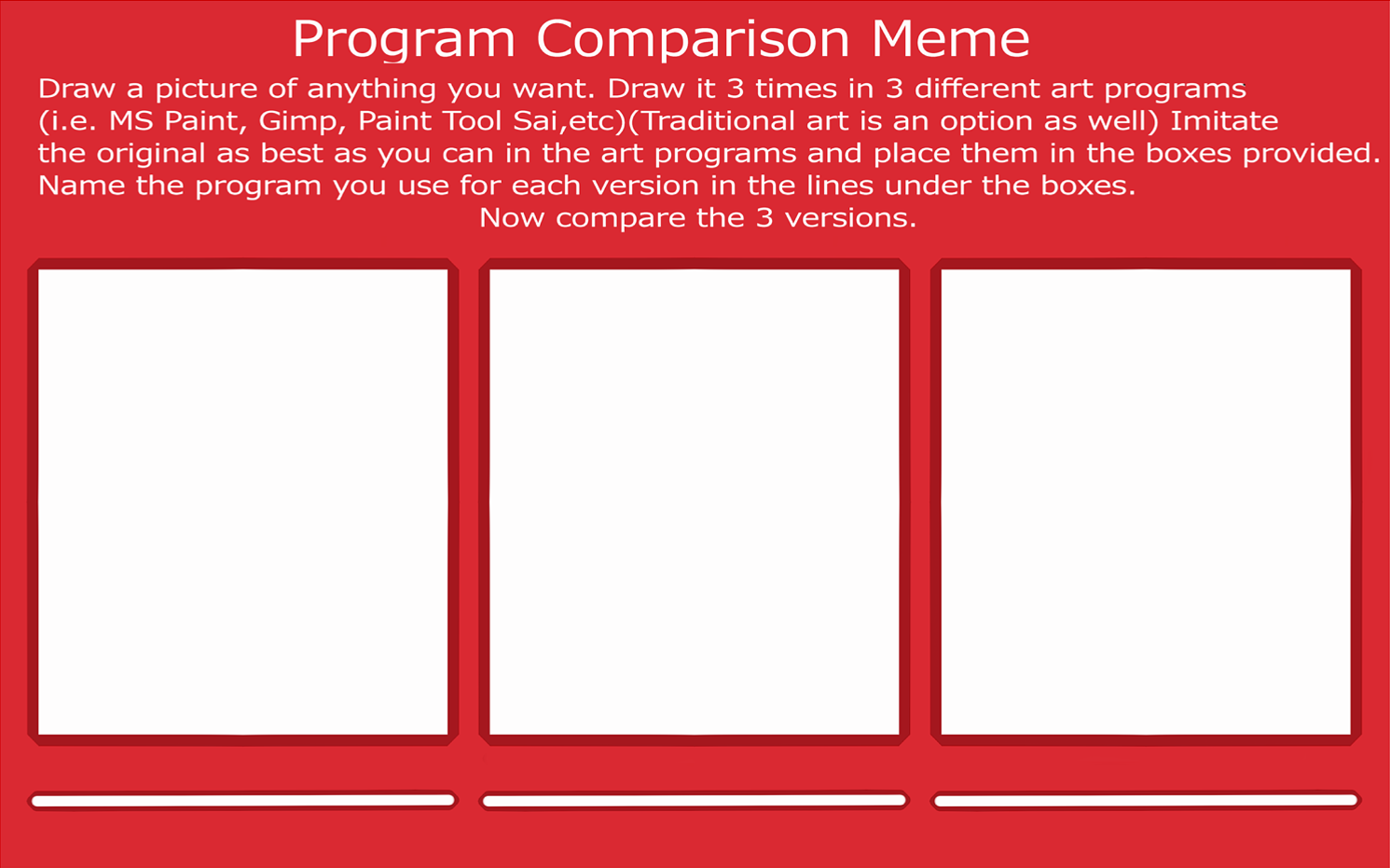 Program comparison meme