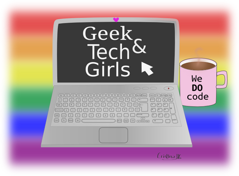 Special LGBT day logo for geekAndTechGirls org