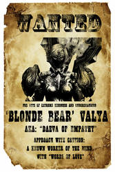 WANTED: 'Blonde Bear' Valya v2