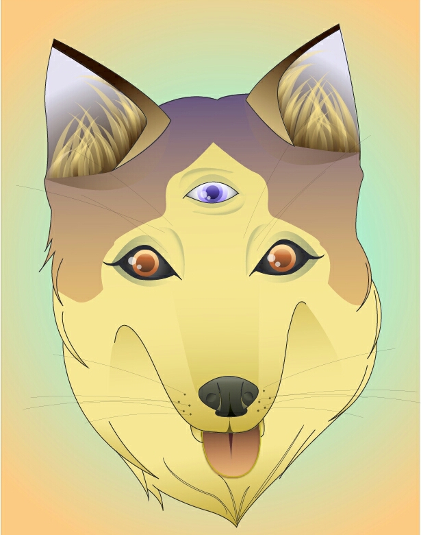 Breathtaking Third Eye Dog Scene Illustration Breathtaking Third Eye Dog Scene Illustration