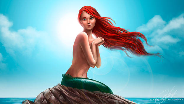 Ariel. The Little Mermaid. Wallpaper.