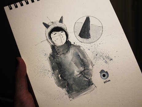 Dan's HORN HOODIE - inktober day 8