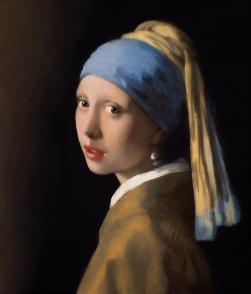 Johannes Vermeer. Digital Reproduction Girl with..