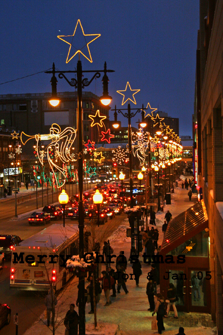 Christmas lights in the city