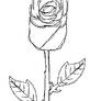 a rose - line-art