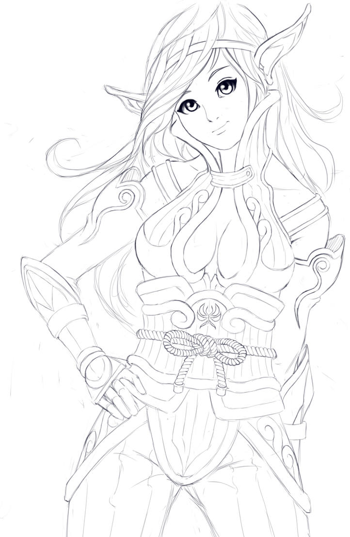 Раскраска трон эльфов