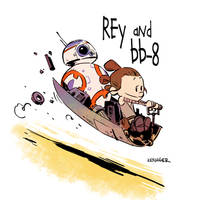 Rey and bb-8