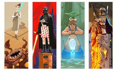 Star Wars stretching portraits 