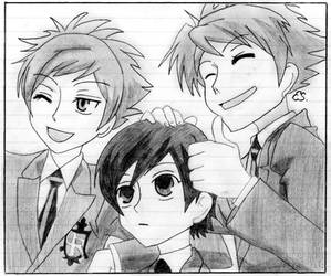 Hikaru Haruhi And Kaoru On Ouranhostclubcouples Deviantart