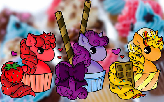 Pony Cupcakes Coloured