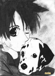 Boy and dog