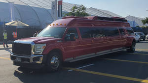 Big Red the Ford F550 limousine 