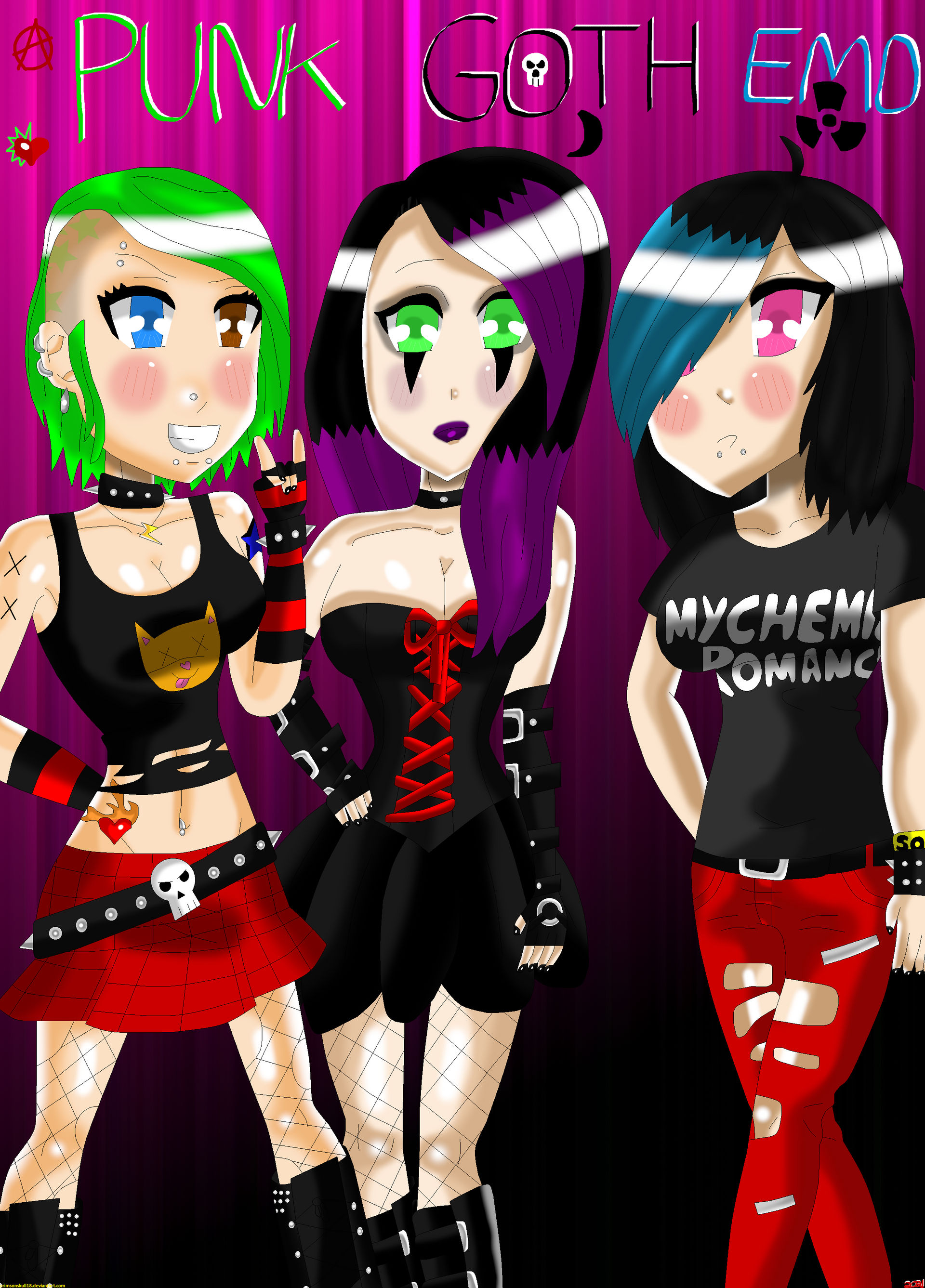 Anime Punk Goth And Emo Girls D By Crimsonskull18 On Deviantart Anime Punk Goth And Emo Girls D By Crimsonskull18 On Deviantart