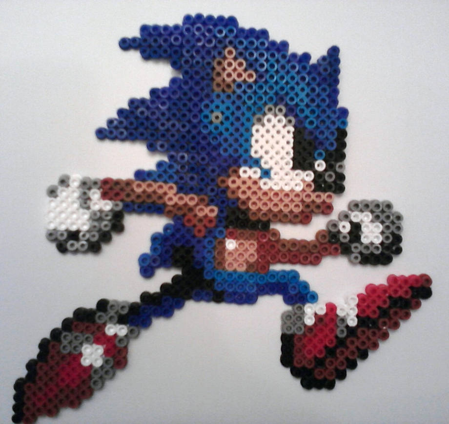 Sonic From Sonic 1 Perler Bead Pattern, Bead Sprites