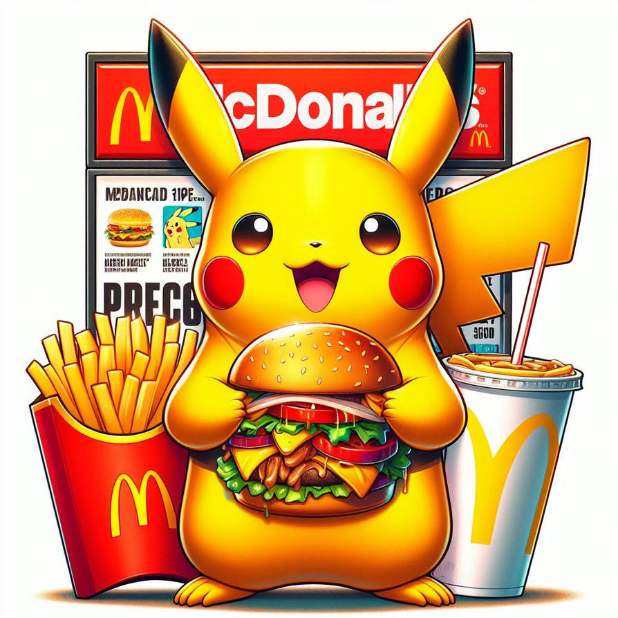 Pikachu's Burger Meal by thebritishartist2003 on DeviantArt