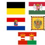 Five Austro-Hungarian Flags