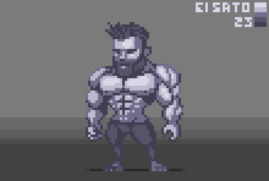 Giga chad pixel art