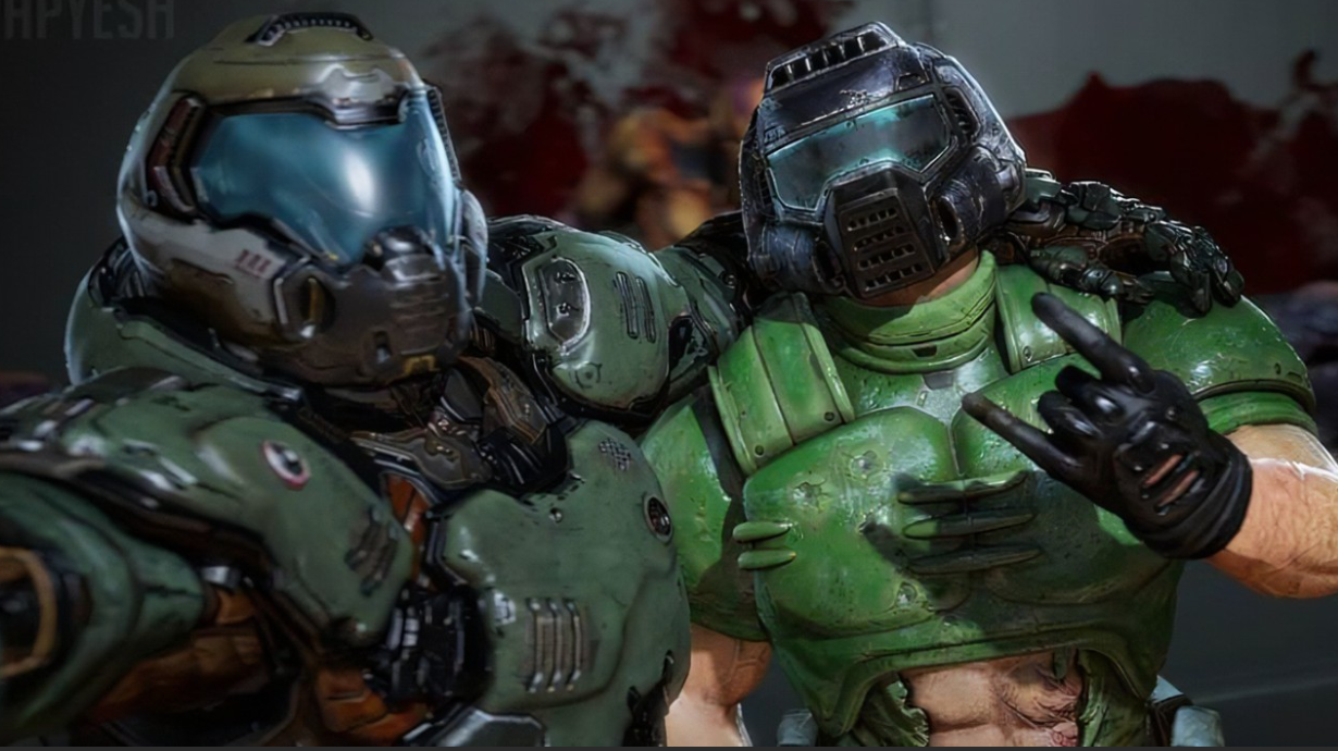 Doomguy and Doomguy chilling by Spartanwall on DeviantArt