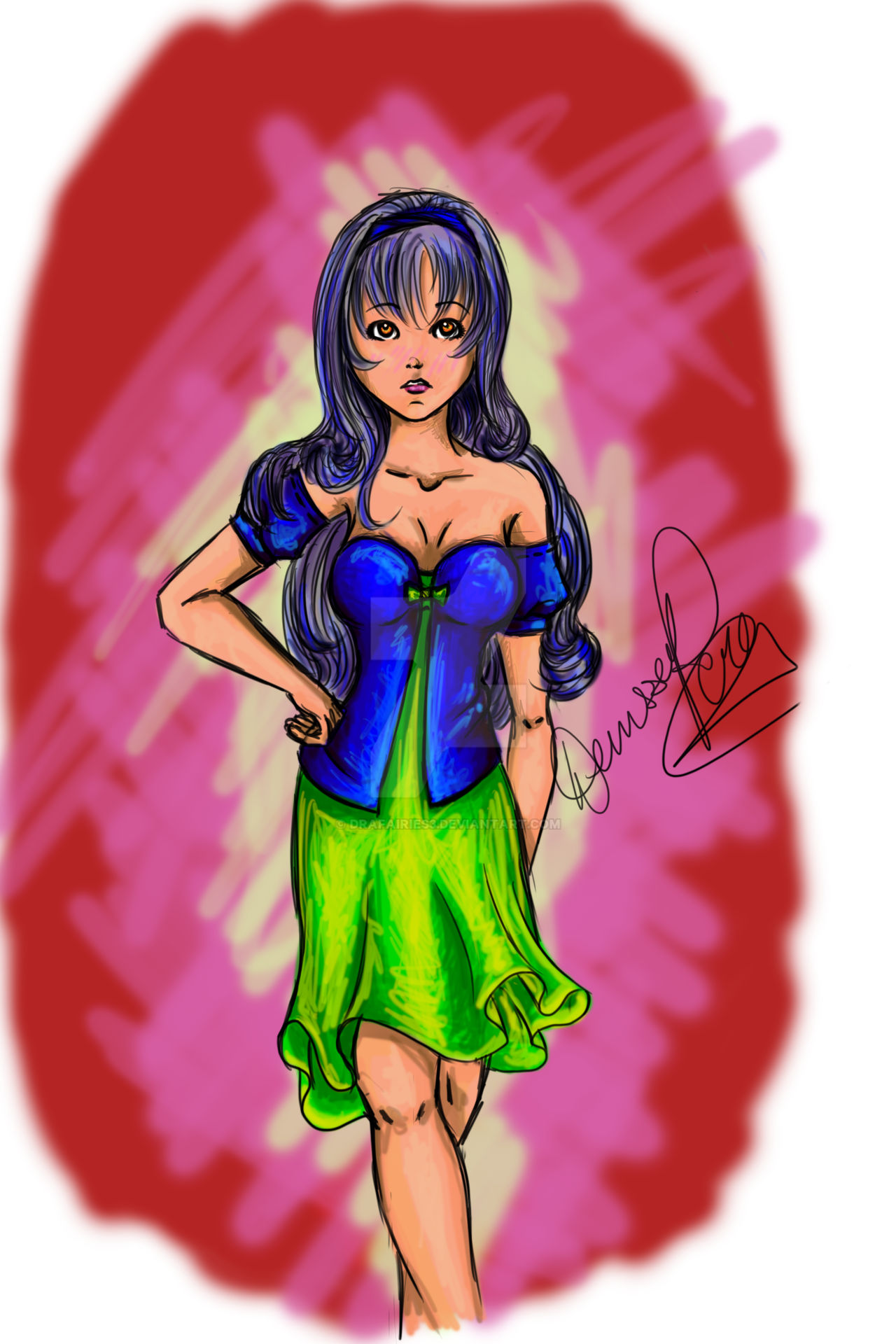 Purple Hair By Drafairies3 On Deviantart