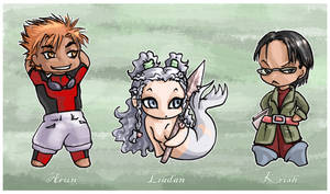 Space Mermaids - three chibis