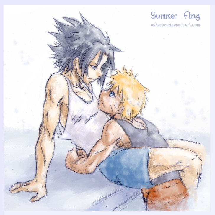 sasunaru- yaoi - summer fling